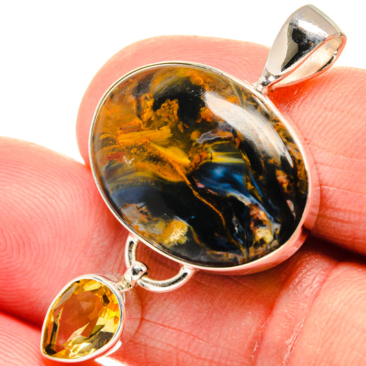 Golden Pietersite Pendants handcrafted by Ana Silver Co - PD23007