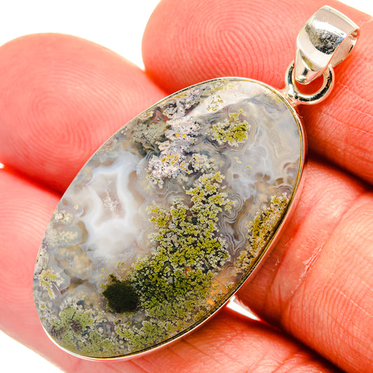 Indonesian Plume Agate Pendants handcrafted by Ana Silver Co - PD23020