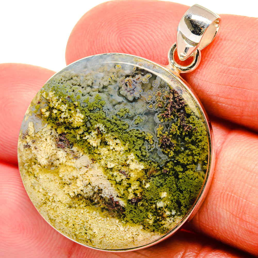 Indonesian Plume Agate Pendants handcrafted by Ana Silver Co - PD23021