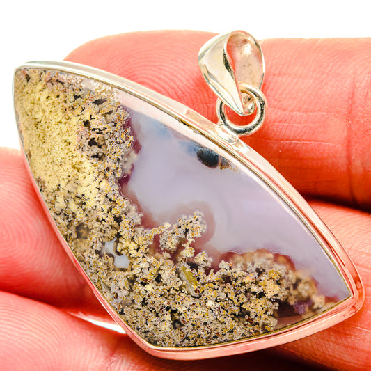 Indonesian Plume Agate Pendants handcrafted by Ana Silver Co - PD23024