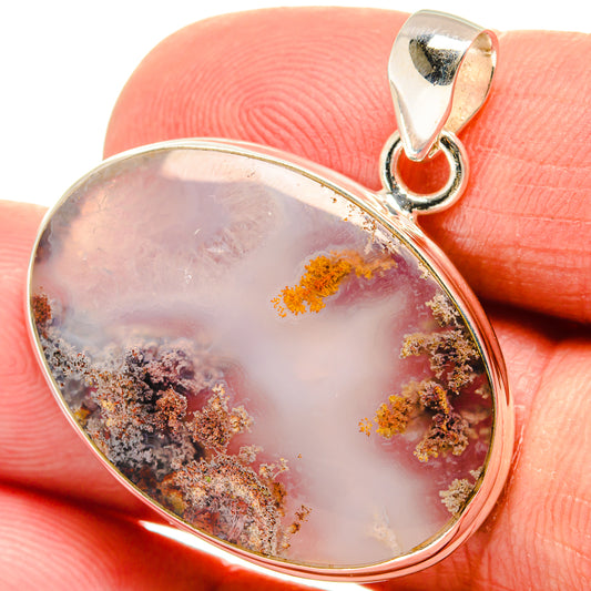 Indonesian Plume Agate Pendants handcrafted by Ana Silver Co - PD23026