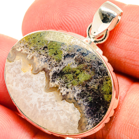Indonesian Plume Agate Pendants handcrafted by Ana Silver Co - PD23027