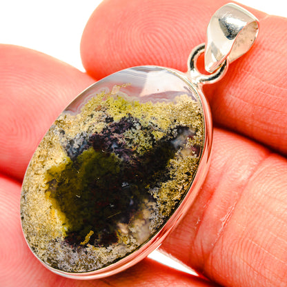 Indonesian Plume Agate Pendants handcrafted by Ana Silver Co - PD23030