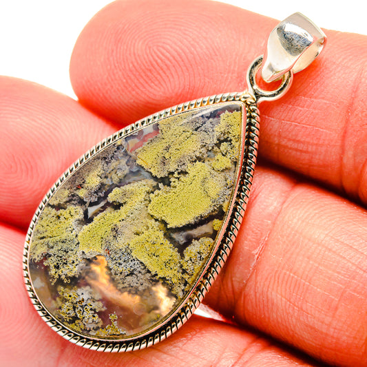 Indonesian Plume Agate Pendants handcrafted by Ana Silver Co - PD23032