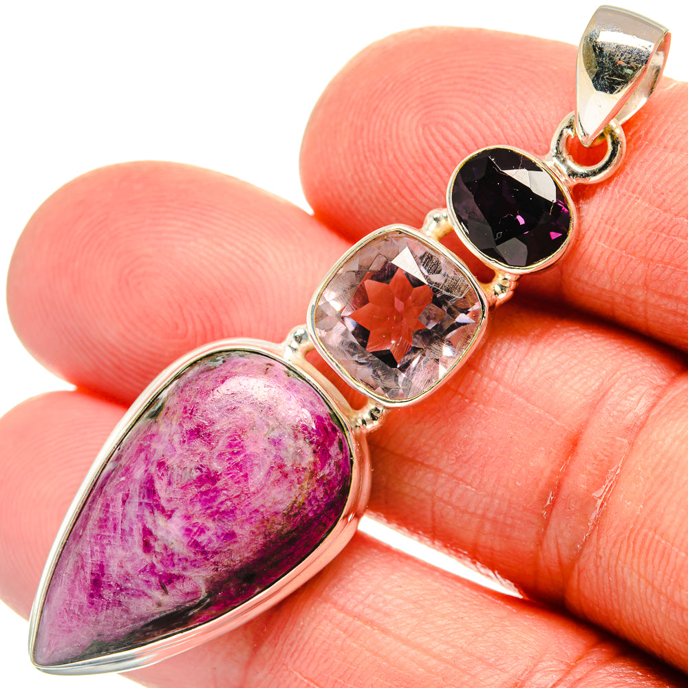 Ruby Fuchsite Pendants handcrafted by Ana Silver Co - PD23058