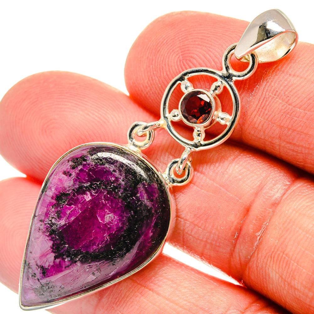 Ruby Fuchsite Pendants handcrafted by Ana Silver Co - PD23059