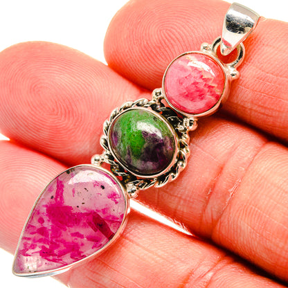 Pink Agate Pendants handcrafted by Ana Silver Co - PD23067
