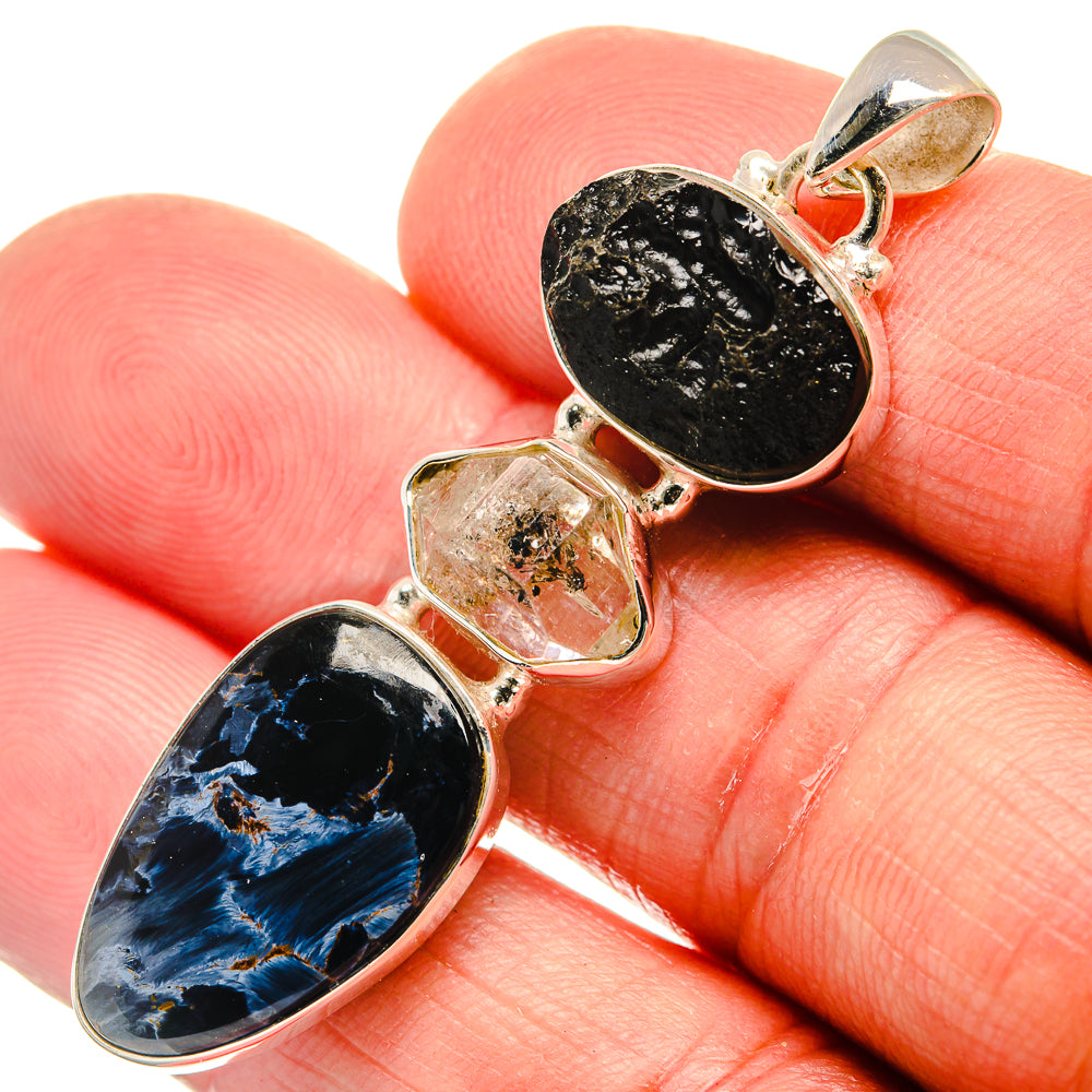 Pietersite Pendants handcrafted by Ana Silver Co - PD23073