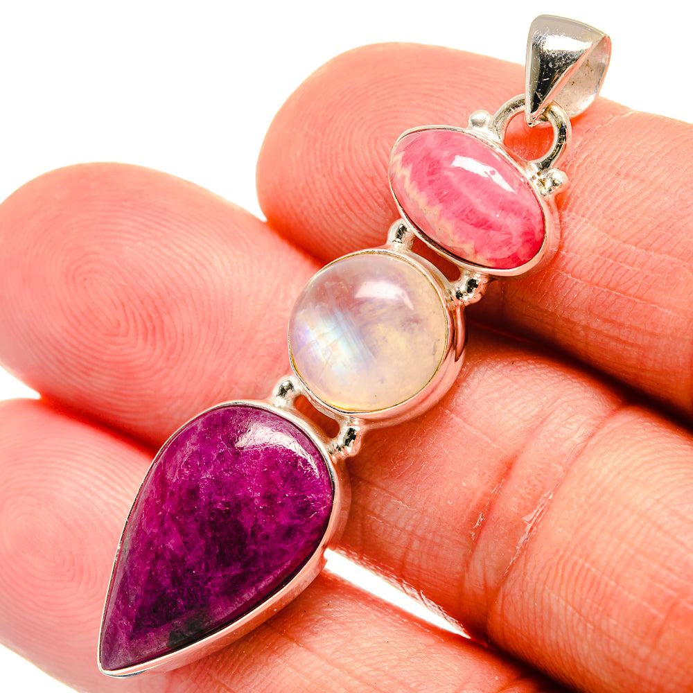 Ruby Fuchsite Pendants handcrafted by Ana Silver Co - PD23076