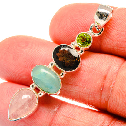 Rainbow Moonstone Pendants handcrafted by Ana Silver Co - PD23077