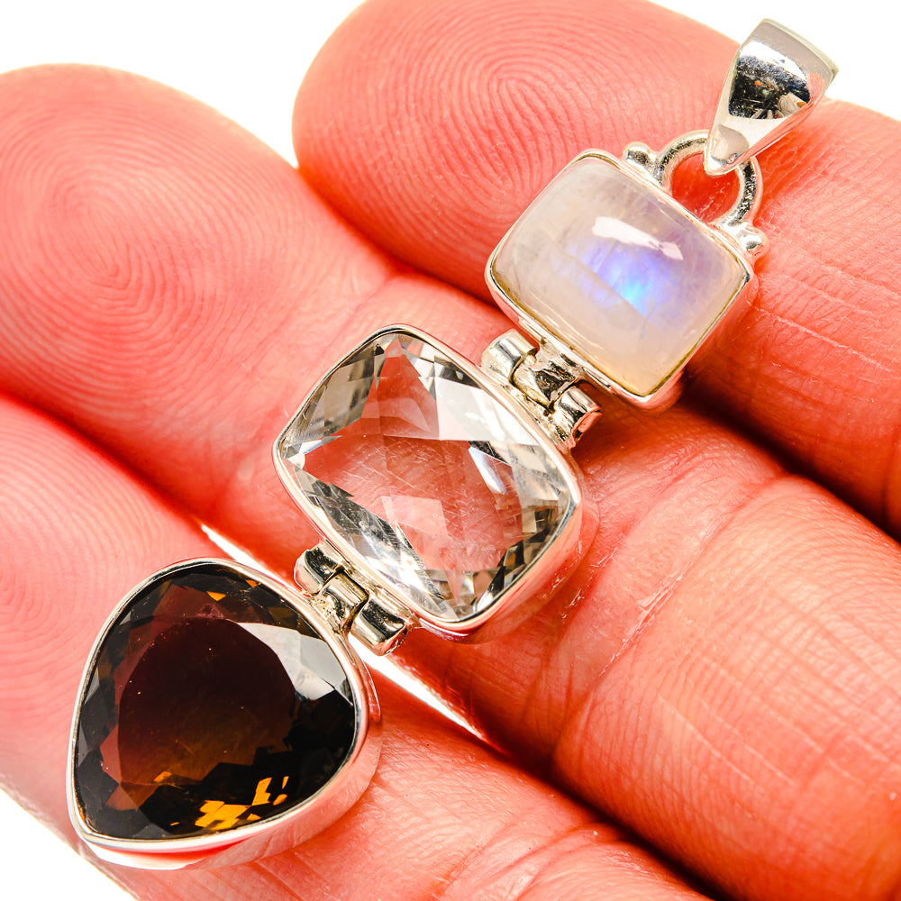 White Quartz Pendants handcrafted by Ana Silver Co - PD23083