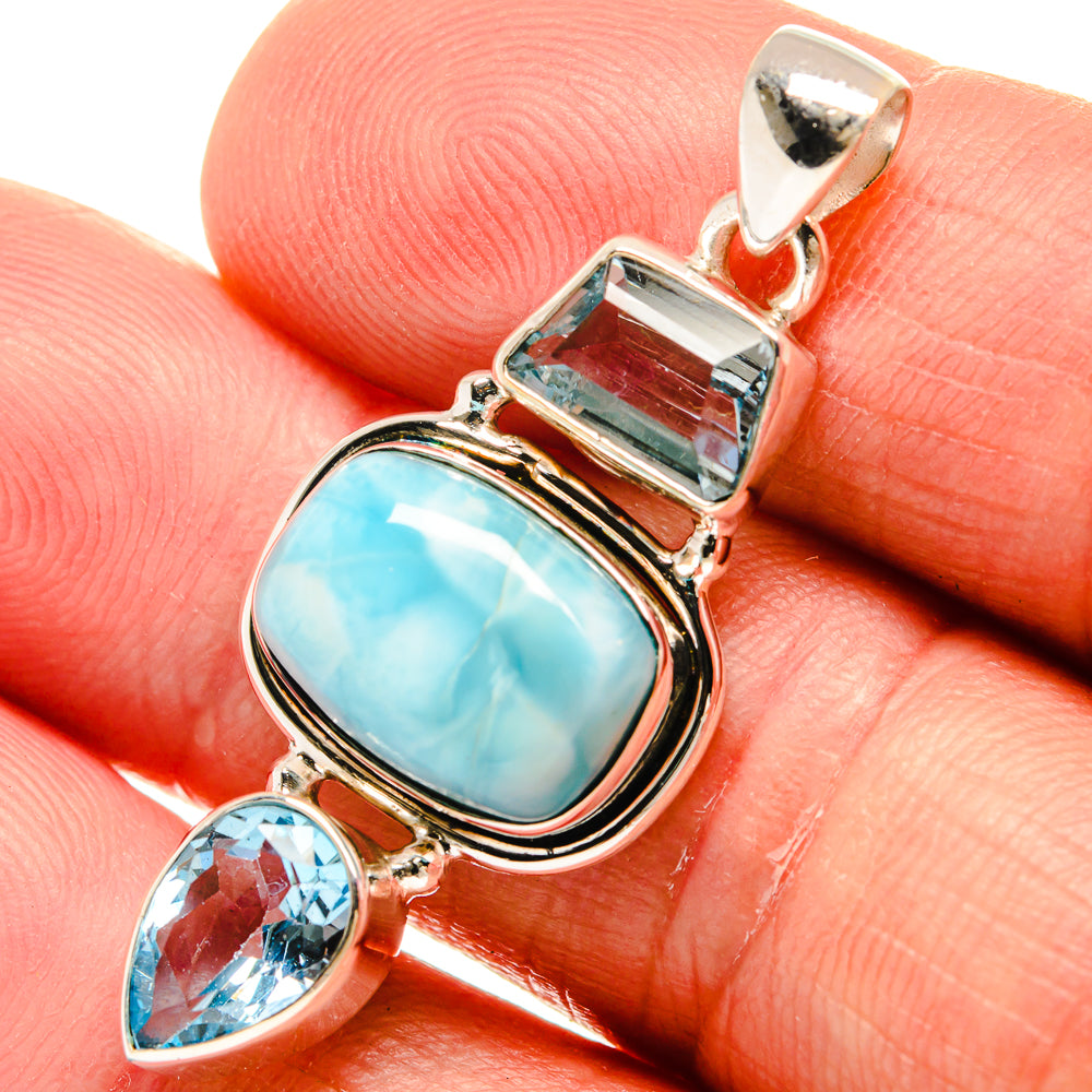 Larimar Pendants handcrafted by Ana Silver Co - PD23086