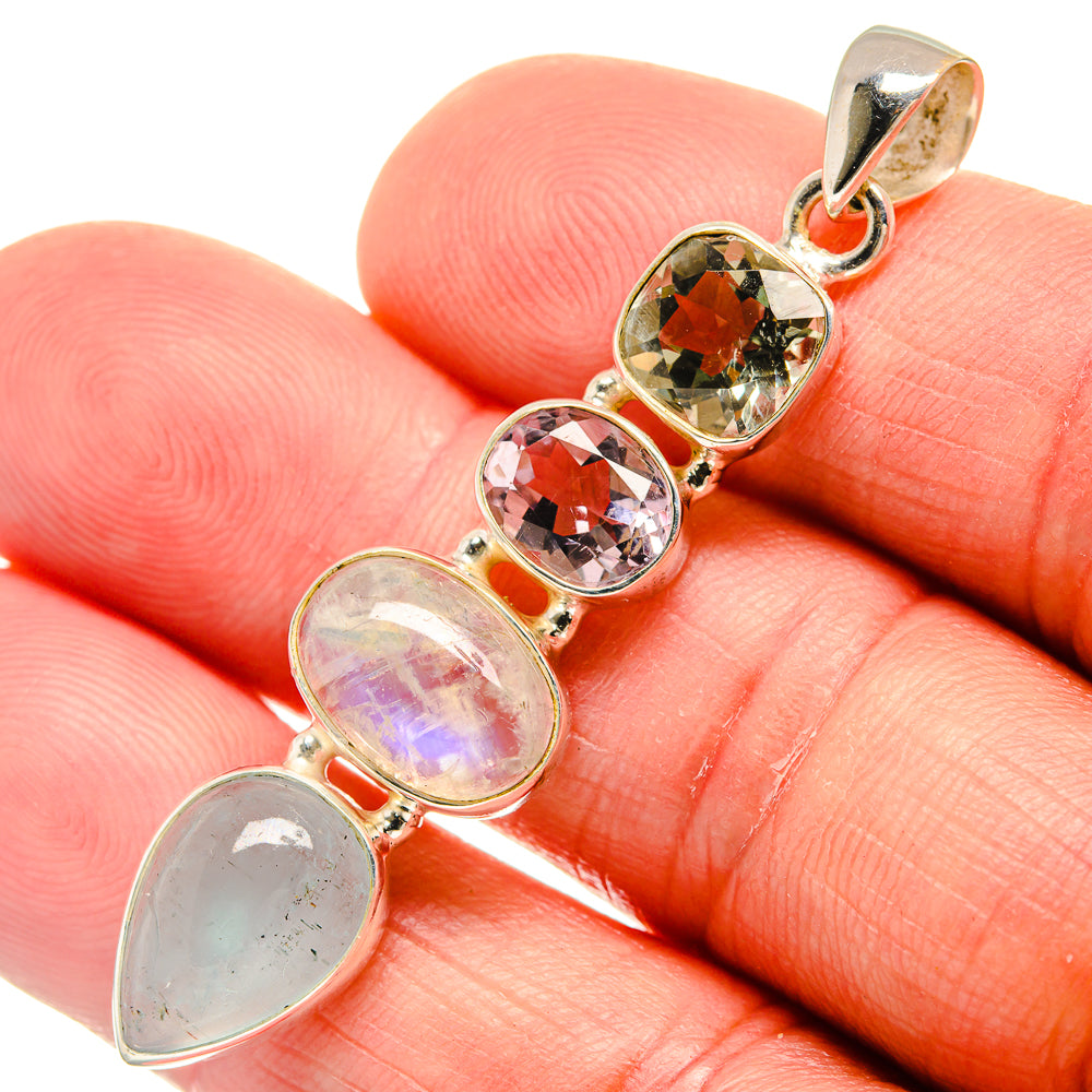 Aquamarine Pendants handcrafted by Ana Silver Co - PD23088