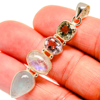 Aquamarine Pendants handcrafted by Ana Silver Co - PD23088