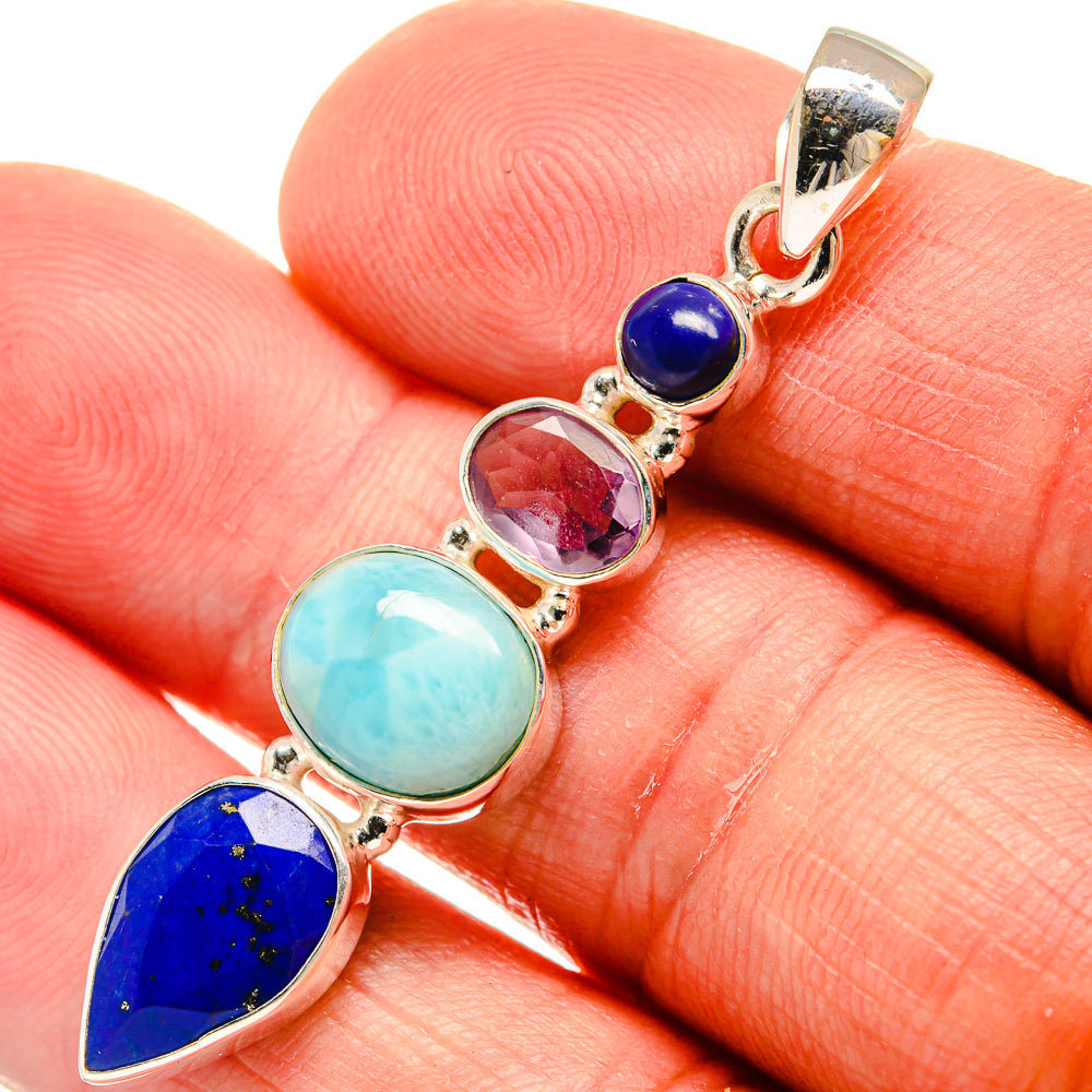 Lapis Lazuli Pendants handcrafted by Ana Silver Co - PD23090