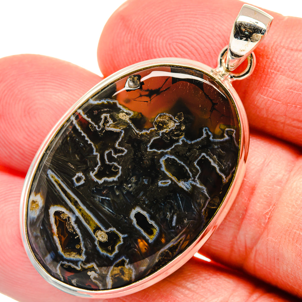 Turkish Tube Agate Pendants handcrafted by Ana Silver Co - PD23098