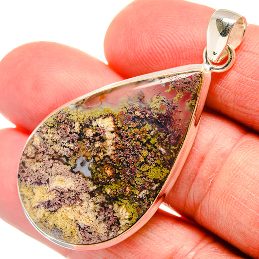 Indonesian Plume Agate Pendants handcrafted by Ana Silver Co - PD23101