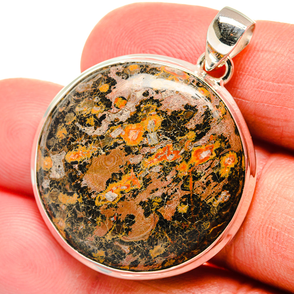 Fireworks Obsidian Pendants handcrafted by Ana Silver Co - PD23105