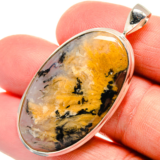Indonesian Plume Agate Pendants handcrafted by Ana Silver Co - PD23120