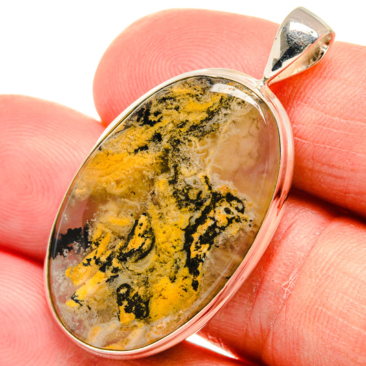 Indonesian Plume Agate Pendants handcrafted by Ana Silver Co - PD23121