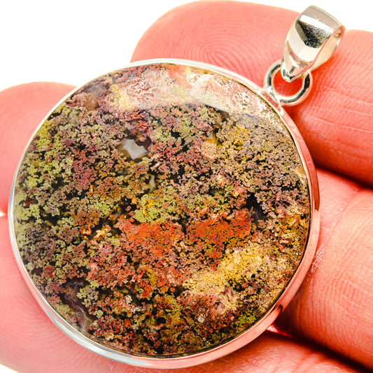 Indonesian Plume Agate Pendants handcrafted by Ana Silver Co - PD23129