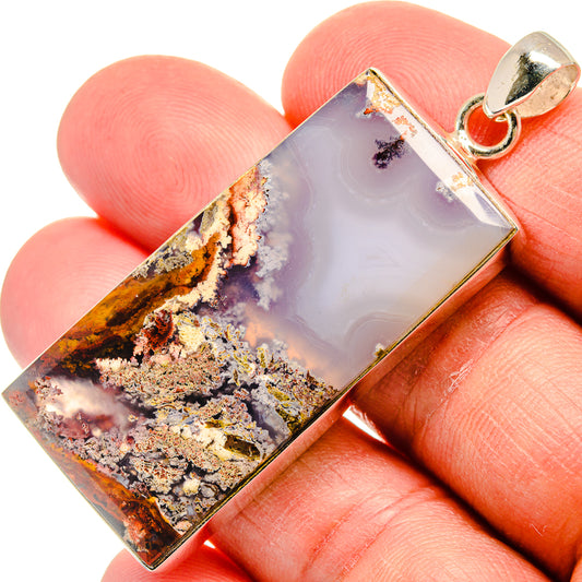 Indonesian Plume Agate Pendants handcrafted by Ana Silver Co - PD23130