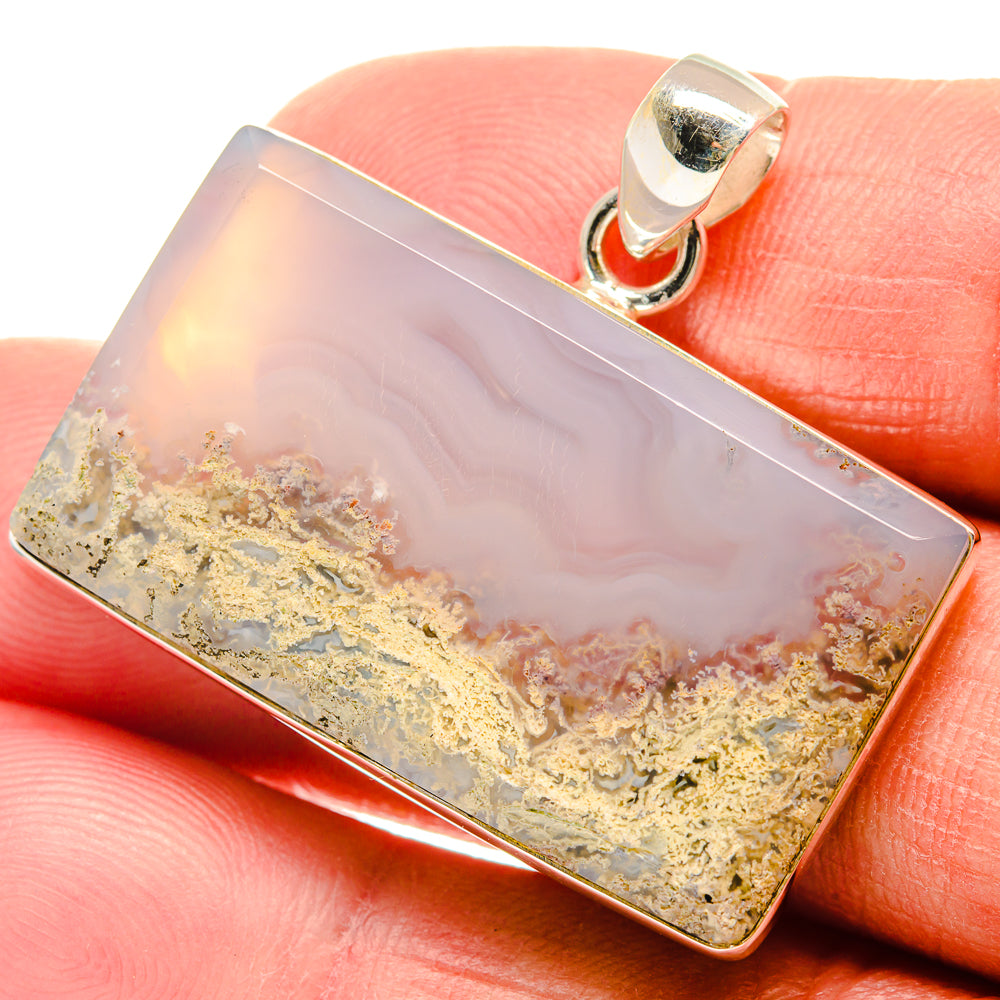 Indonesian Plume Agate Pendants handcrafted by Ana Silver Co - PD23136