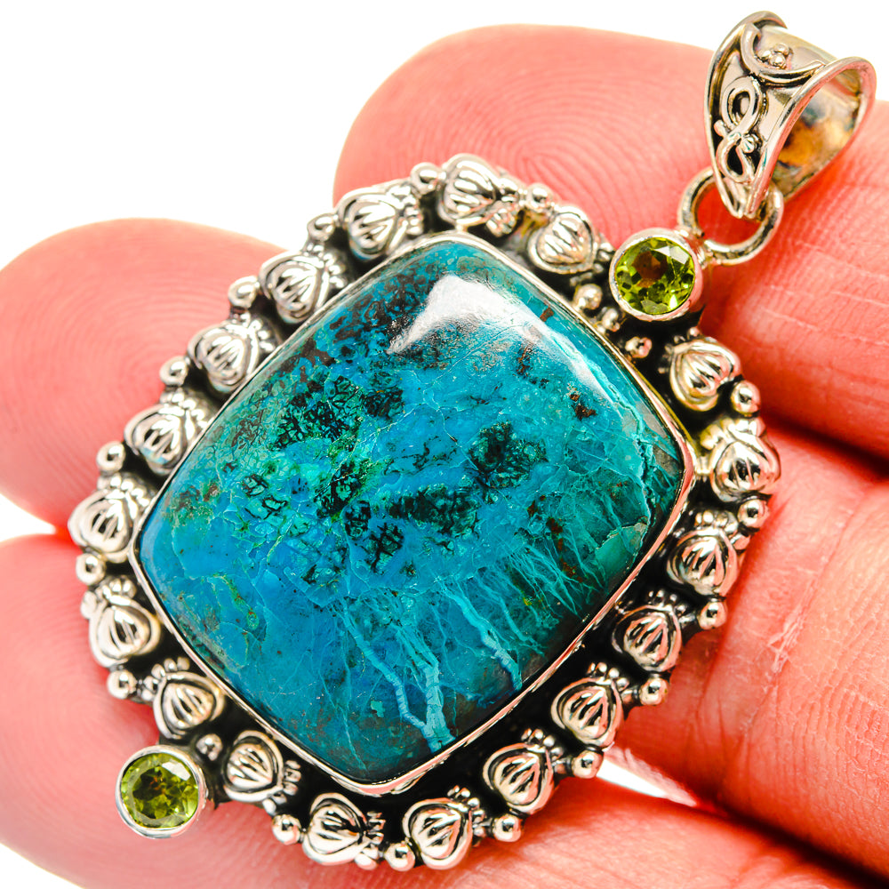 Chrysocolla Pendants handcrafted by Ana Silver Co - PD23156