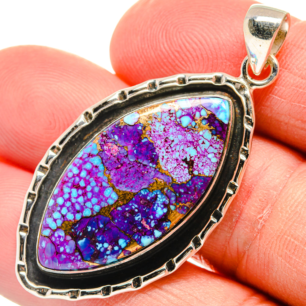 Spiny Oyster Turquoise Pendants handcrafted by Ana Silver Co - PD23157