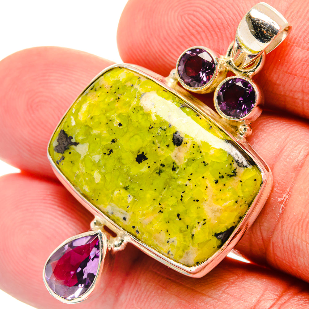 African Green Opal Pendants handcrafted by Ana Silver Co - PD23158