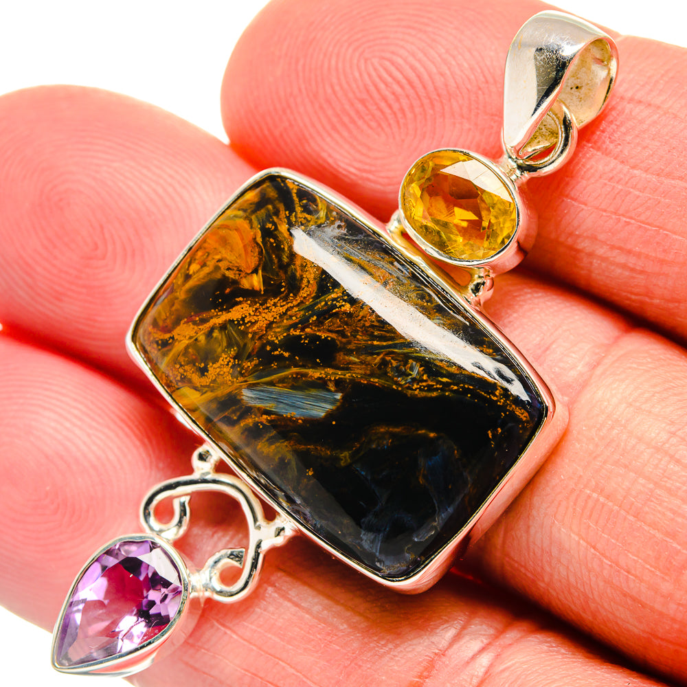 Pietersite Pendants handcrafted by Ana Silver Co - PD23170