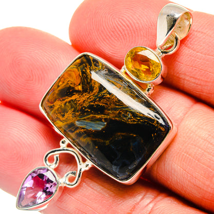 Pietersite Pendants handcrafted by Ana Silver Co - PD23170