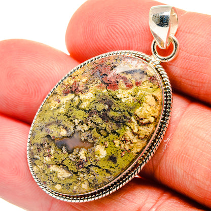 Indonesian Plume Agate Pendants handcrafted by Ana Silver Co - PD23173