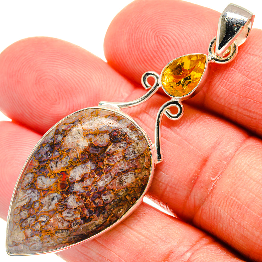Dinosaur Bone Pendants handcrafted by Ana Silver Co - PD23174