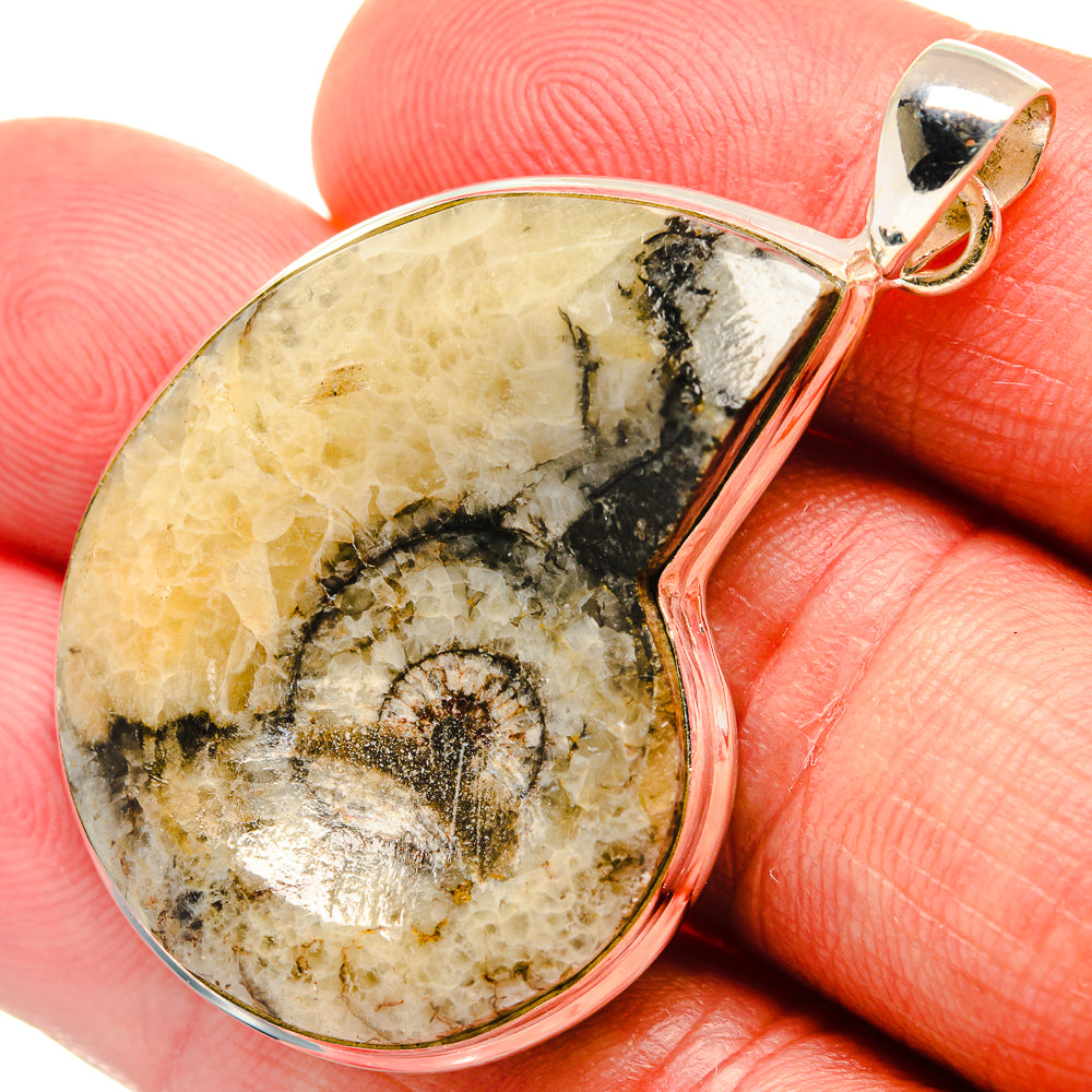 Pinolith Fossil Pendants handcrafted by Ana Silver Co - PD23175