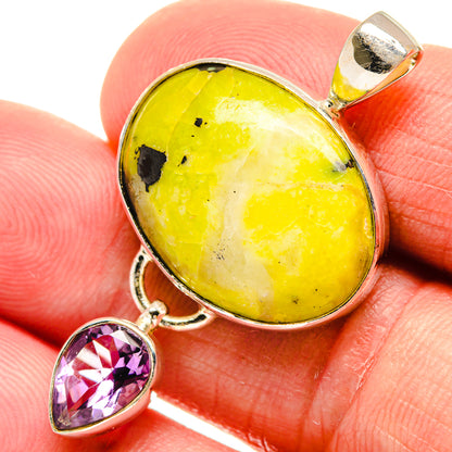 African Green Opal Pendants handcrafted by Ana Silver Co - PD23178
