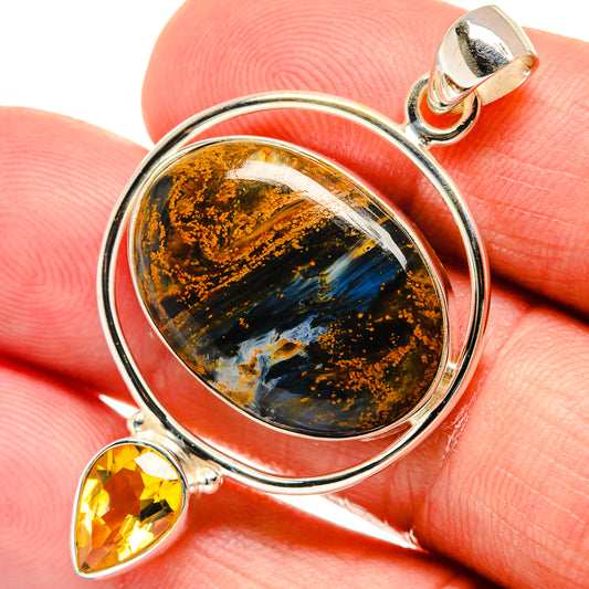 Golden Pietersite Pendants handcrafted by Ana Silver Co - PD23189