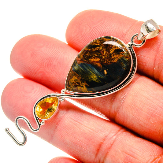 Golden Pietersite Pendants handcrafted by Ana Silver Co - PD23191