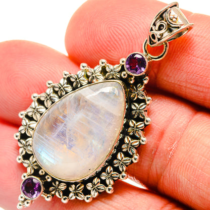 Rainbow Moonstone Pendants handcrafted by Ana Silver Co - PD23199