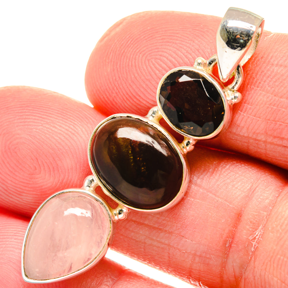 Smoky Quartz Pendants handcrafted by Ana Silver Co - PD23210