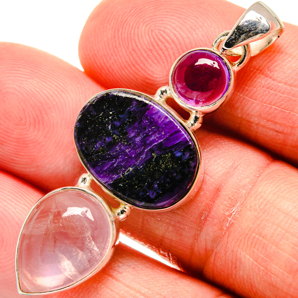 Charoite Pendants handcrafted by Ana Silver Co - PD23214