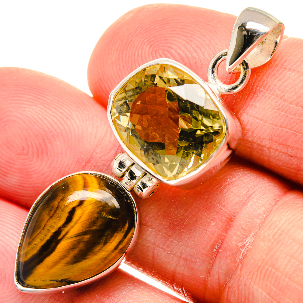 Tiger Eye Pendants handcrafted by Ana Silver Co - PD23215