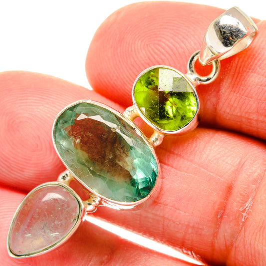 Green Fluorite Pendants handcrafted by Ana Silver Co - PD23216