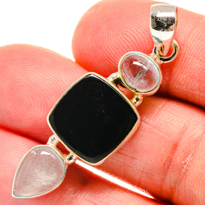 Black Onyx Pendants handcrafted by Ana Silver Co - PD23218