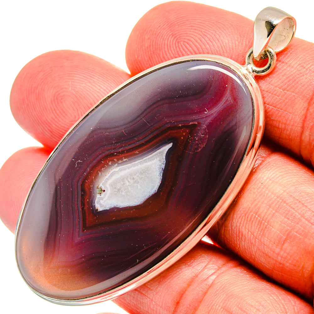 Botswana Agate Pendants handcrafted by Ana Silver Co - PD23236