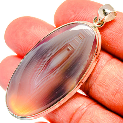 Botswana Agate Pendants handcrafted by Ana Silver Co - PD23237