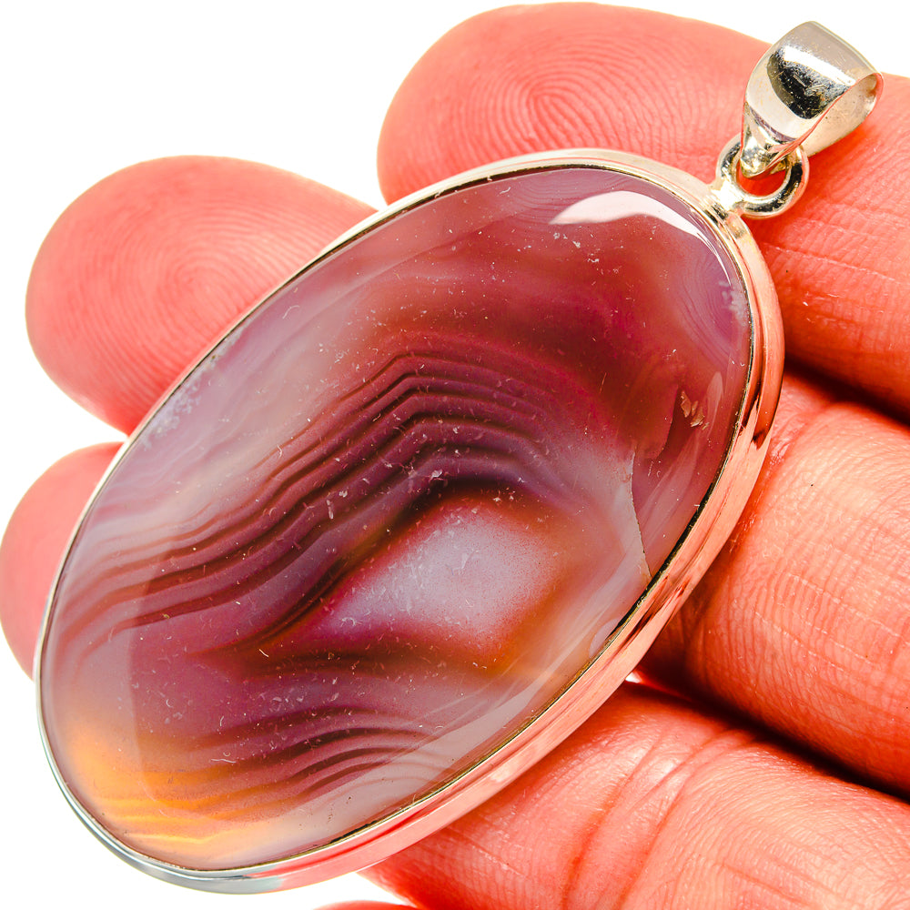 Botswana Agate Pendants handcrafted by Ana Silver Co - PD23239
