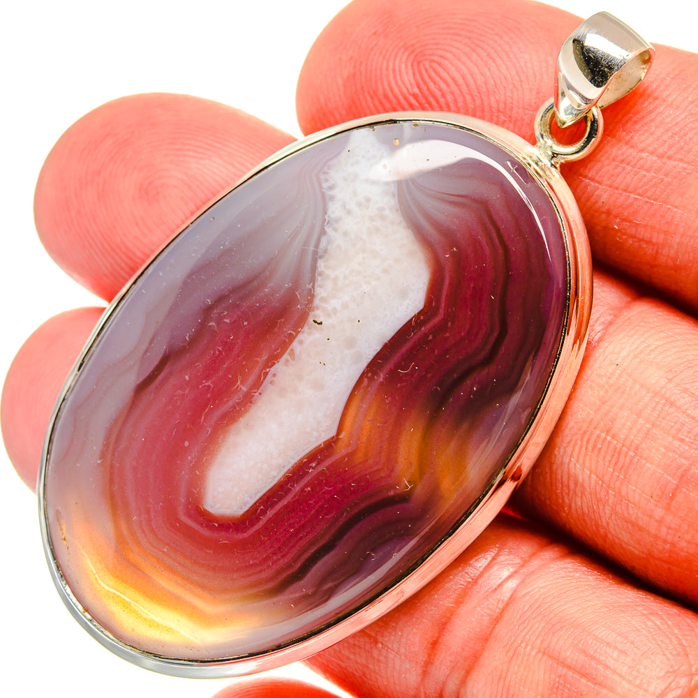 Botswana Agate Pendants handcrafted by Ana Silver Co - PD23240