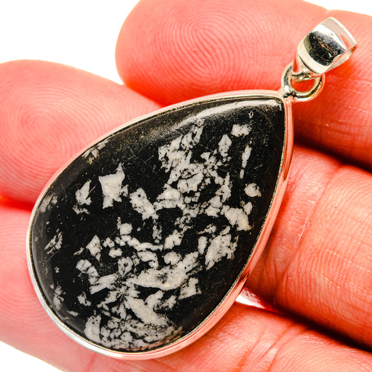 Chrysanthemum Stone Pendants handcrafted by Ana Silver Co - PD23248