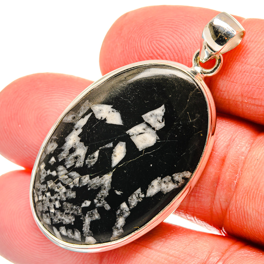 Chrysanthemum Stone Pendants handcrafted by Ana Silver Co - PD23249
